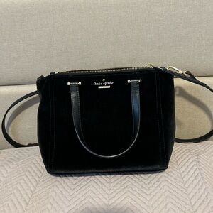 Kate Spade Black Velvet Crossbody purse